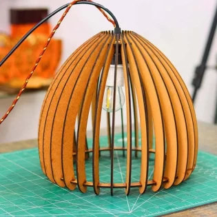 laser cut round pendant lamp wooden hanging lamp