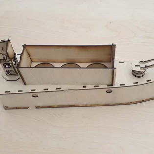 laser cut ship 3d puzzle mini soda can holder