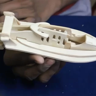 laser cut speed boat ship toy 3d puzzle