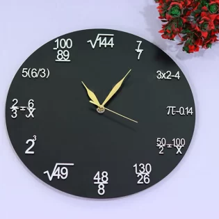laser cut unique wall clock each hour math equate
