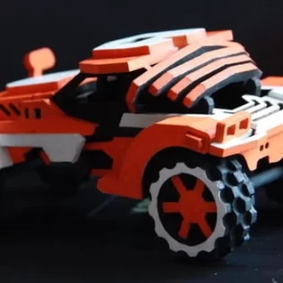 laser cut wooden 3d puzzle car mode 4