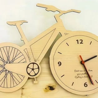 laser cut wooden bicycle wall