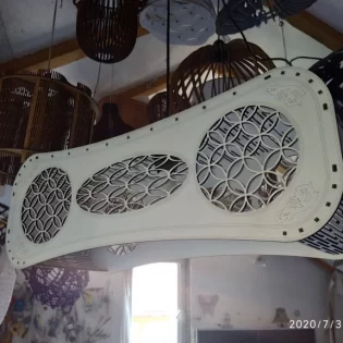 laser cut wooden box night lamp layout