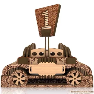 laser cut wooden car trophy 3d mod_6