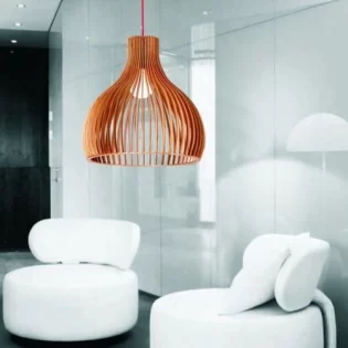 laser cut wooden pendant 3d lamp