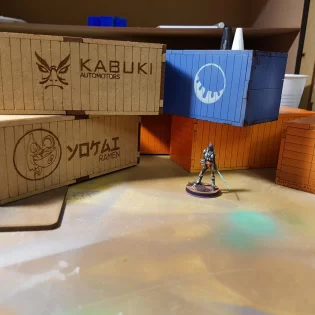 Laser cut wooden shipping container 3mm