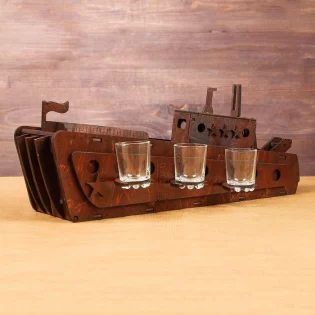 Mini bar wooden ship