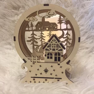 new year lamp laser cut
