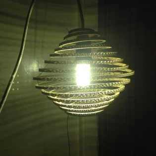 round room décor night light lamp laser cut
