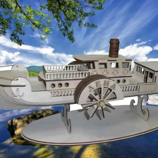 Ship 3d puzzle pattern