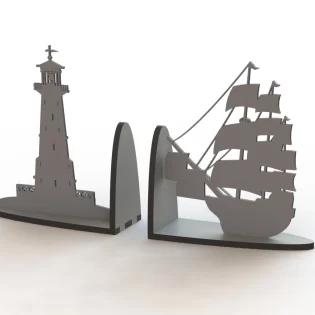 Ship book support laser cut