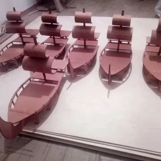 Ship for sushi laser cut