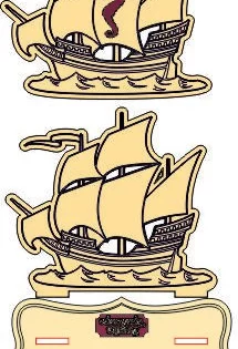 Ship sailor silhouette