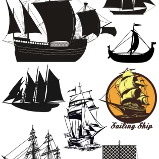 Ships silhouette sticker