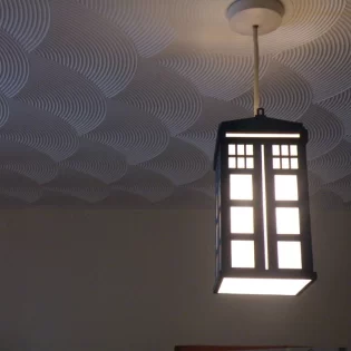 Tardis roof lamp laser cut