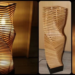 tower shape night light lamp laser cut