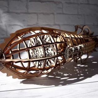 3d puzzle wooden airship lamp