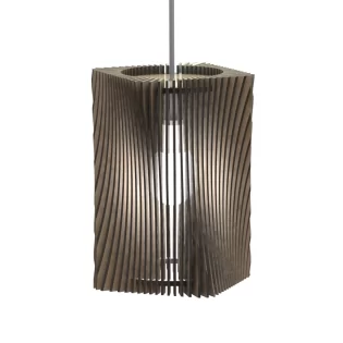 vertical line wooden roof hanging lamp