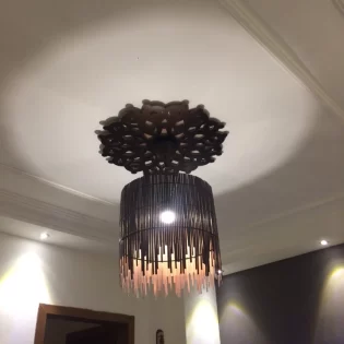 Wooden décor ceiling hanging lamp