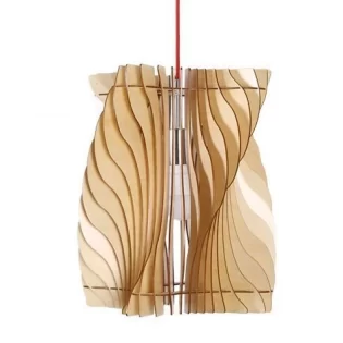 wooden hanging 3d lamp