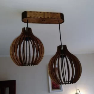 wooden hanging lamps