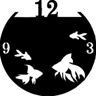 Laser Cut Acquario Clock