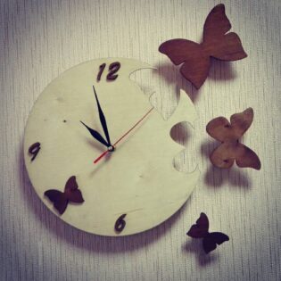 Butterfly Laser Cut Clock