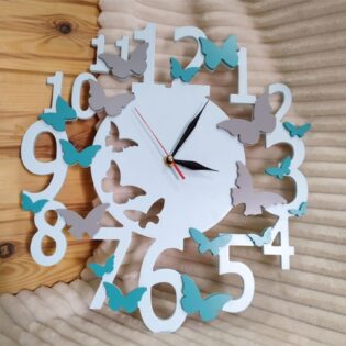 Butterfly Wall Clock Gift Ideas For Laser Cutting