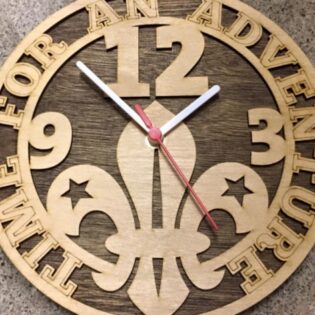 Cadre Horloge Scoute Laser Cut Clock