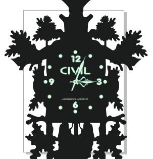 Chasy S Olenem 280 Laser Cut Clock