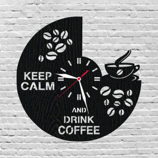 Coffee clock Laser Cut Clock