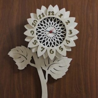 Flower Design Decorative Wall Clock