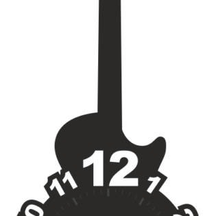Guitar Shaped Clock Face Laser Cut