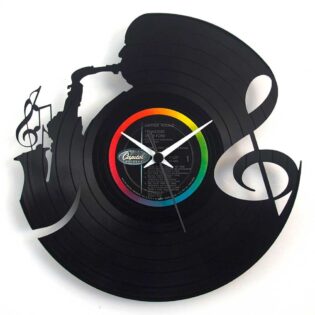 Jazz Clock Vintage Music Clock Saxophonist Cloc
