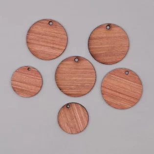 Laser Cut Blank Wooden Circle Ornament