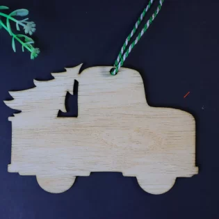 Laser Cut Christmas Truck Ornament