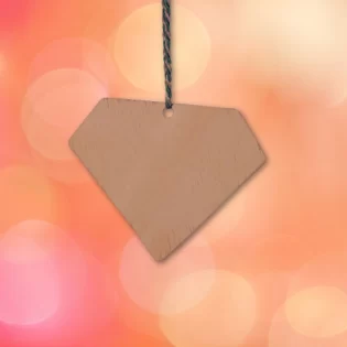 Laser Cut Diamond Wood Ornament Diamond Cutout Shape