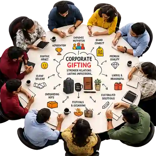 corporate gifting by gurgaon graphics team work