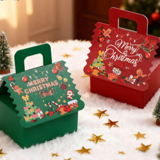Custom Gift Box Packaging with Handle and Logo Printing