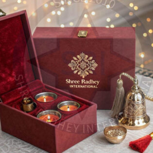 Diwali Gift Set with Pooja Thali in Premium Gift Box
