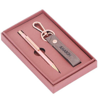 pen and keychain gift set in premium presentation box