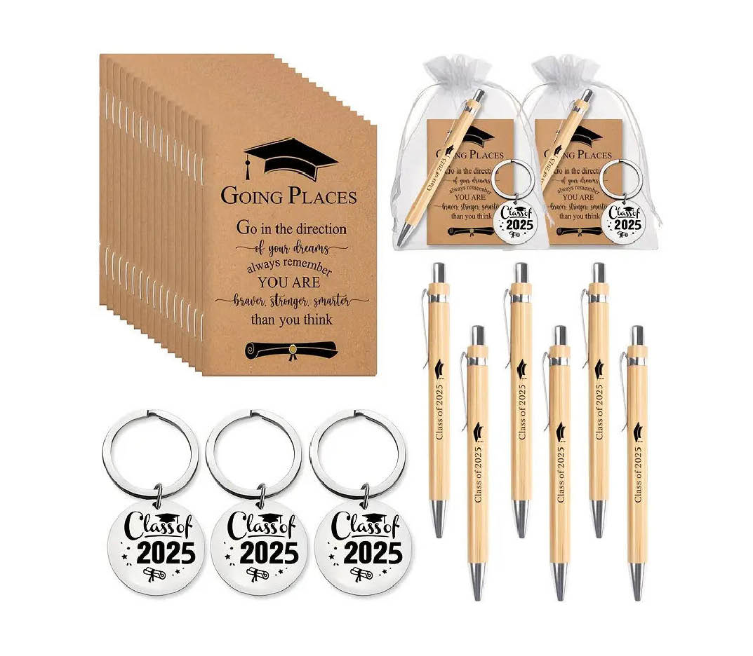 Corporate Notebook, Pen & Keychain Gift Set Corporate notebook, pen and keychain gift set packed in a presentation box for employee and client gifting