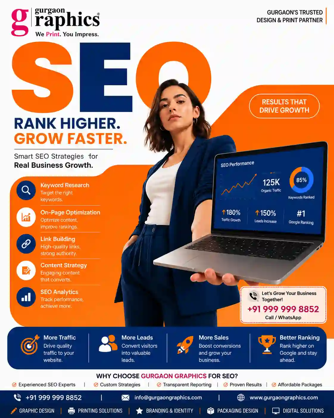 Professional SEO Services in Gurgaon by Gurgaon Graphics for Higher Google Rankings and Organic Traffic.