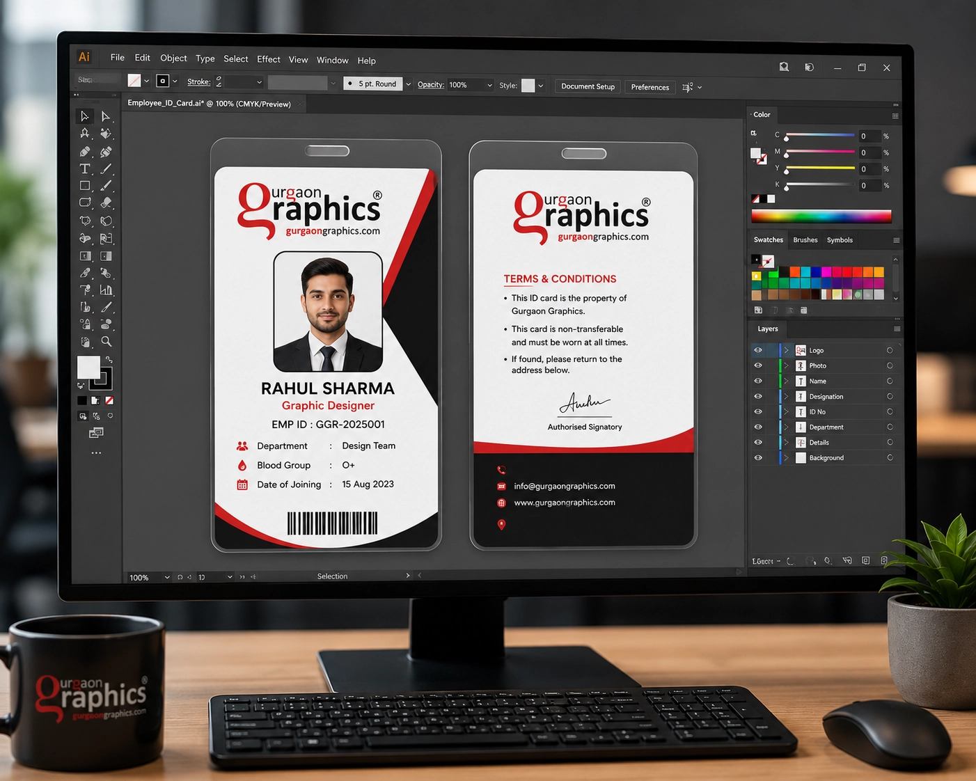 ID Card Design Services Gurgaon Graphics web