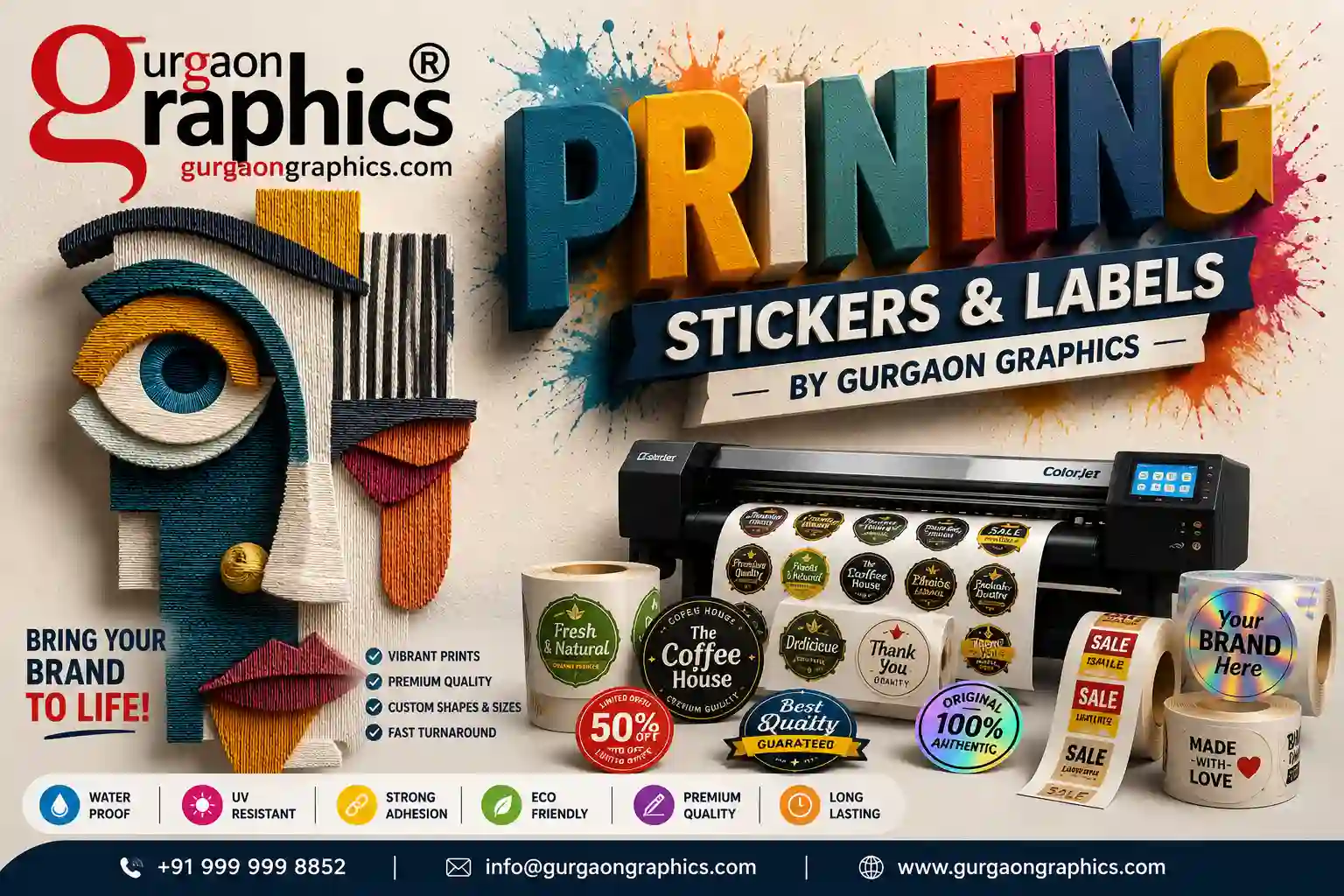 Stickers and Lables Printing Gurgaon Graphics.