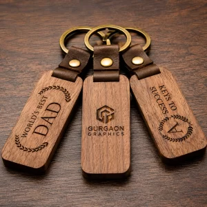 Personalized laser engraved keychain