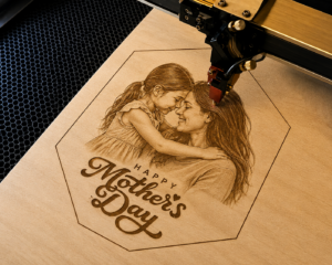 Personalized laser engraved photo