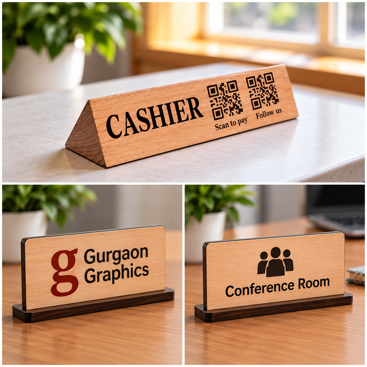 MDF laser cut name plate