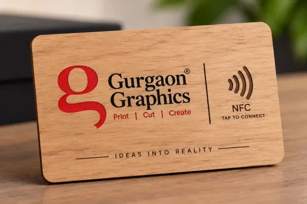 gurgaon graphics wooden nfc cards