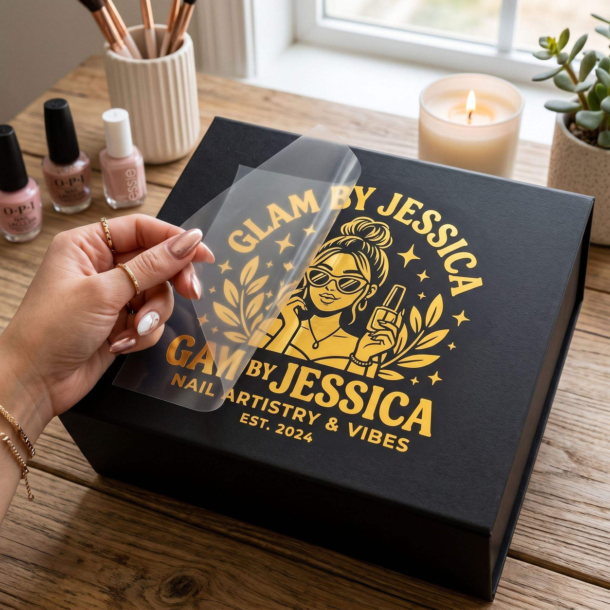 UV DTF sticker printing on custom packaging box
